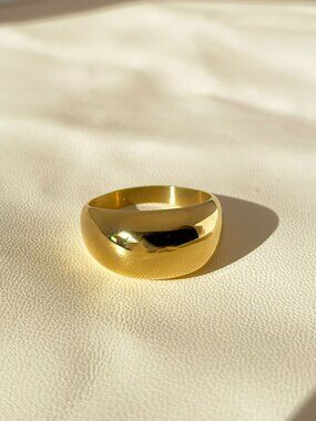 Aouri Bold Dome Ring | 18K Gold Plated | New
